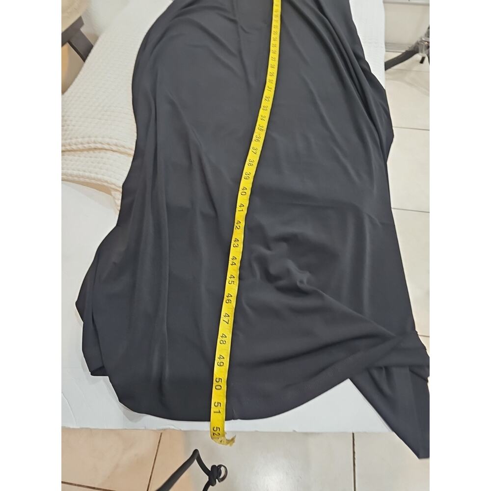 Carmen Marc Valvo Dress Size M Black Solid Sheath Below Knee Sleeveless New - Picture 10 of 13